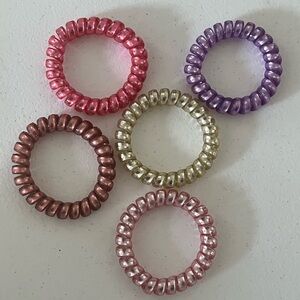 Colorful Spiral Hair Ties Set
